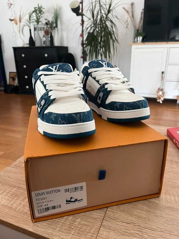 Louis Vuitton LowLvTrainerBlue Oryglnał Nowe Trampki MamKwit 44
