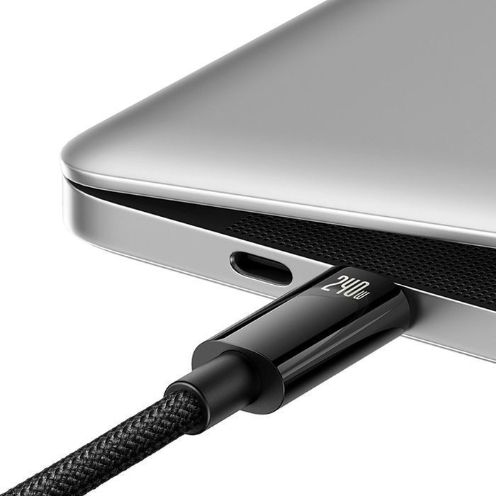 Kabel USB C - USB C 480Mb/s 240W 2m Baseus Tungsten Gold - czarny