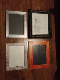 Ramki na zdjęcia 4 sztuki zestaw szkło