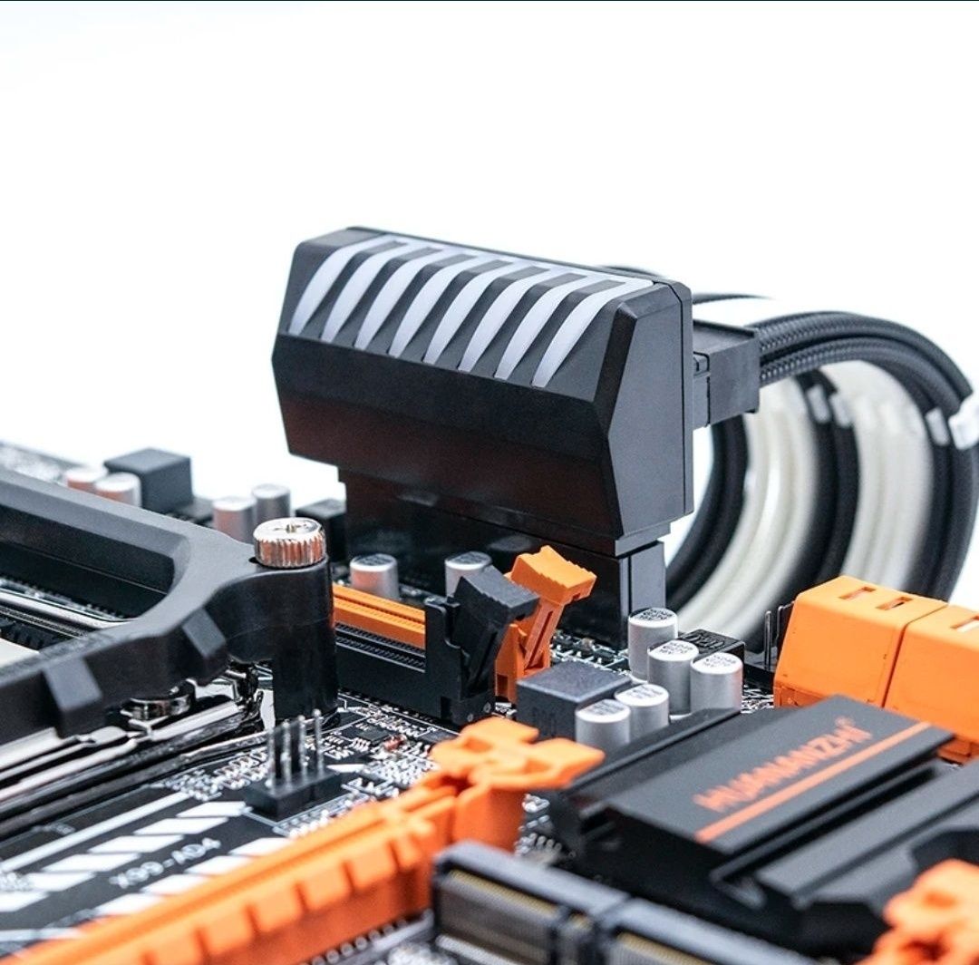 Złącze adapter ATX 24P pin 90° kątowy aRGB 3 pin