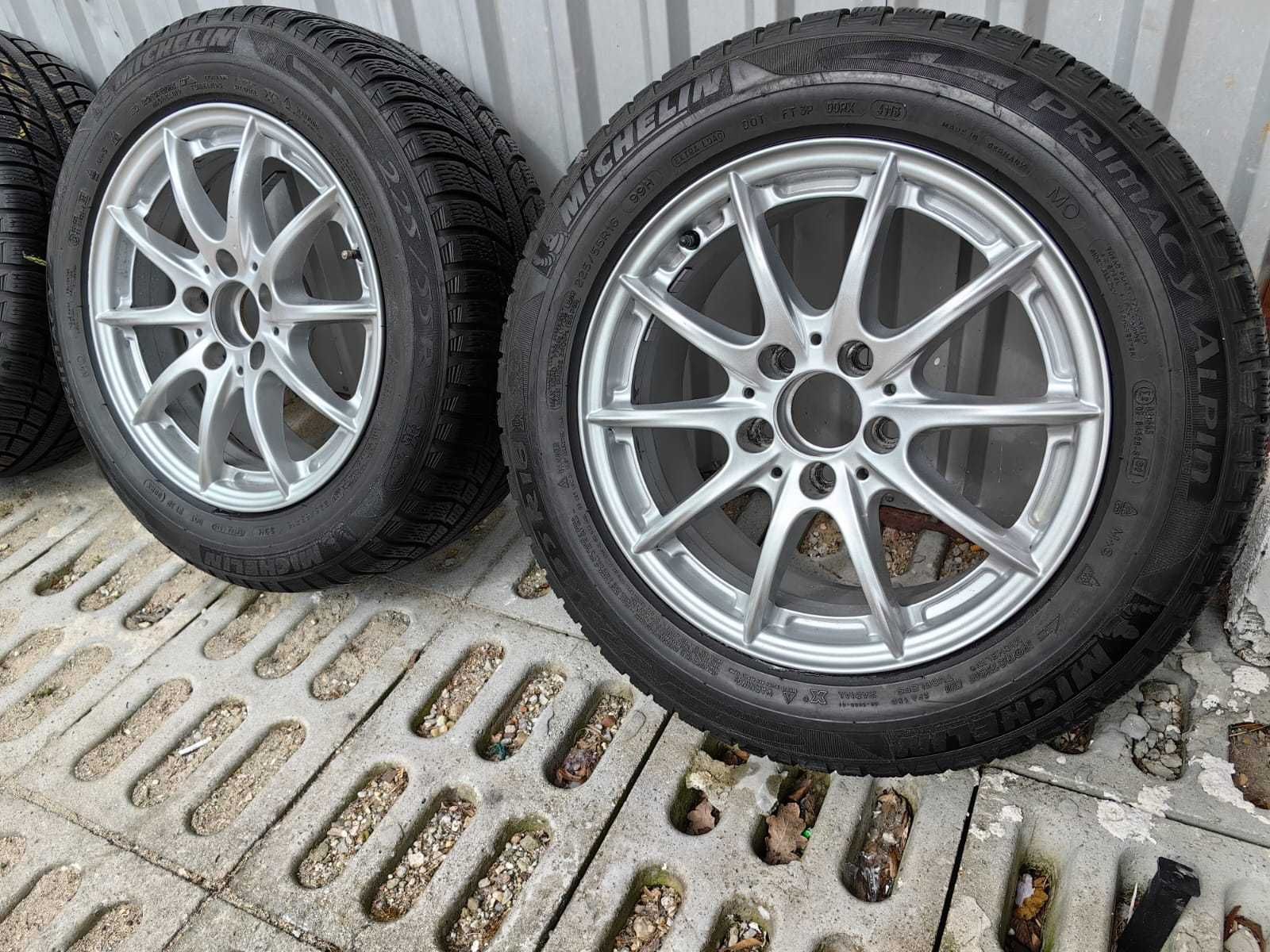 koła zimowe alu felgi ET45,5 mercedes 225/55/R16 Michalin Alpine m+s