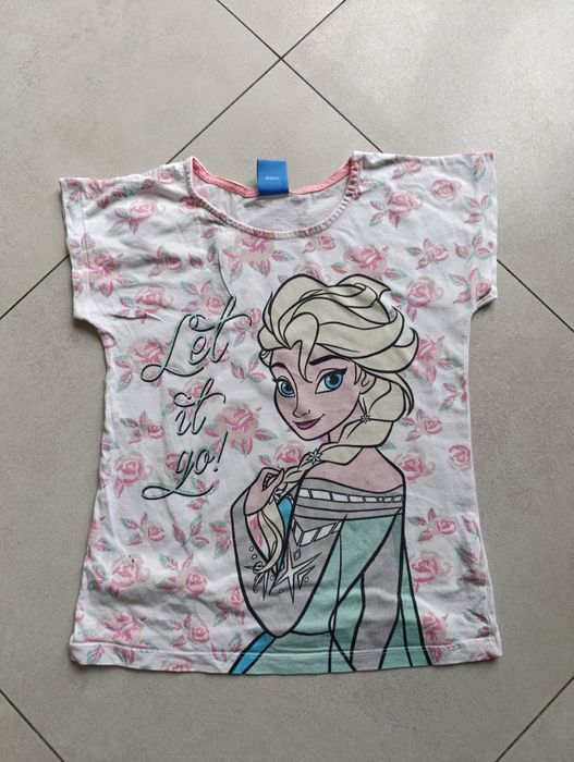 Koszulka Anna i elsa z krótkim rękawem t-shirt kraina lodu Frozen
