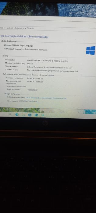 Portátil HP i7 8Gb