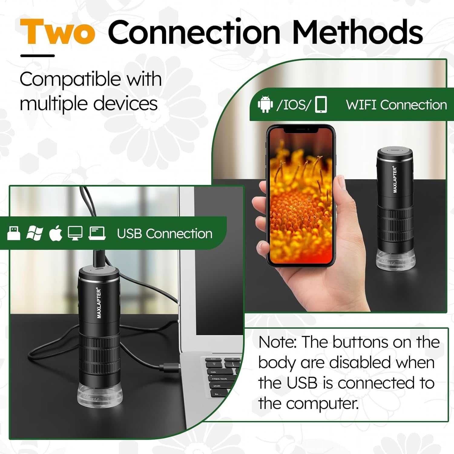 Microscópio digital WiFi MAXLAPTER