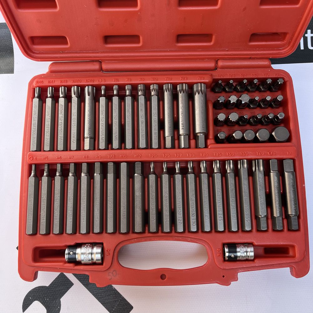 Професійний набір біт 58од. HEX/ TORX/ SPLINE/ RIBE/ SQ JTC 3509