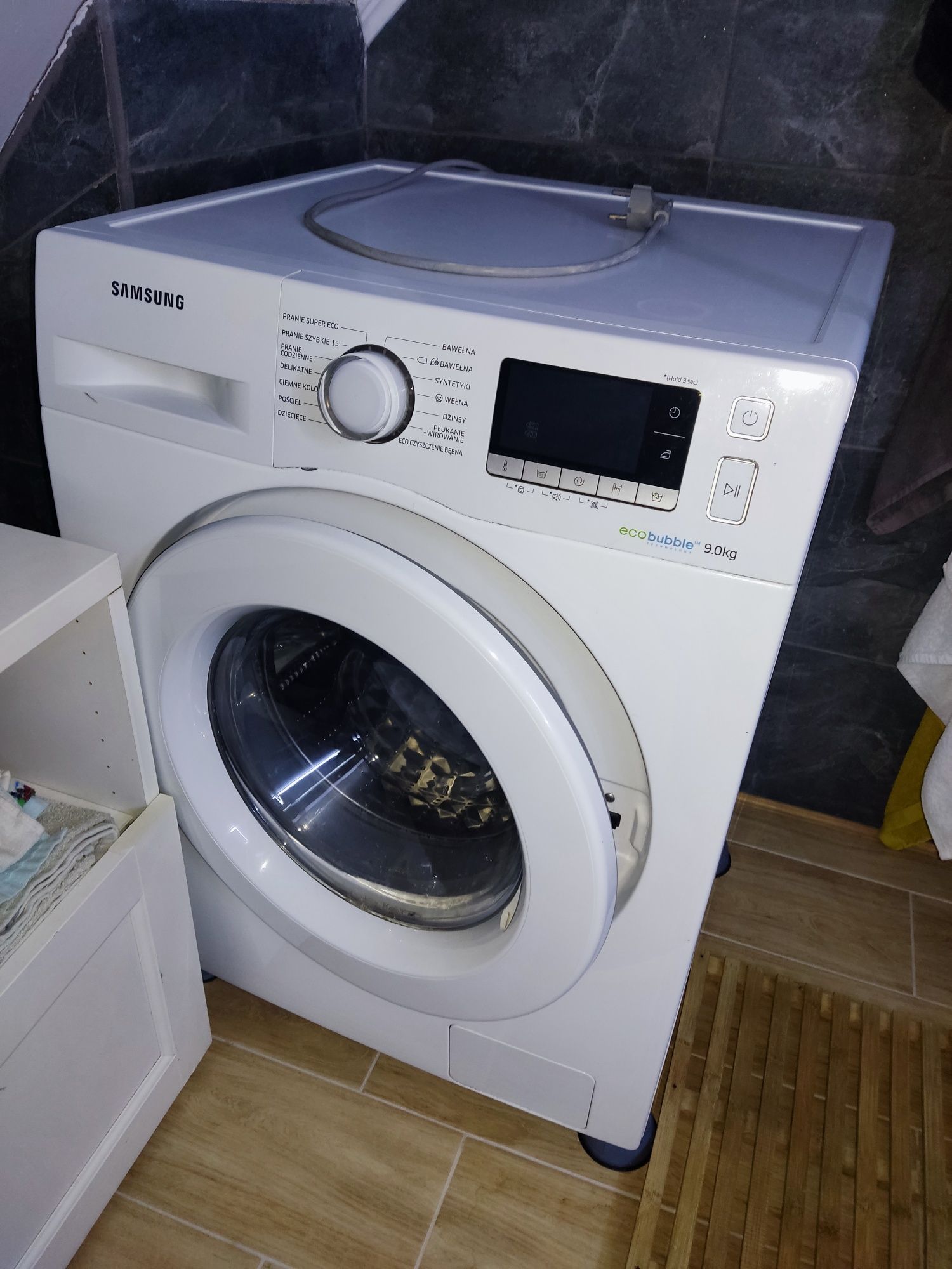 Samsung Eco Bubble 9 kg pompa wody z kompletną całą instalacją elektr.