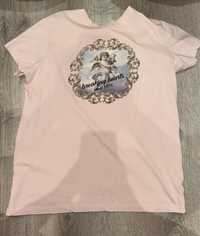 Женская розовая футболка с купидоном