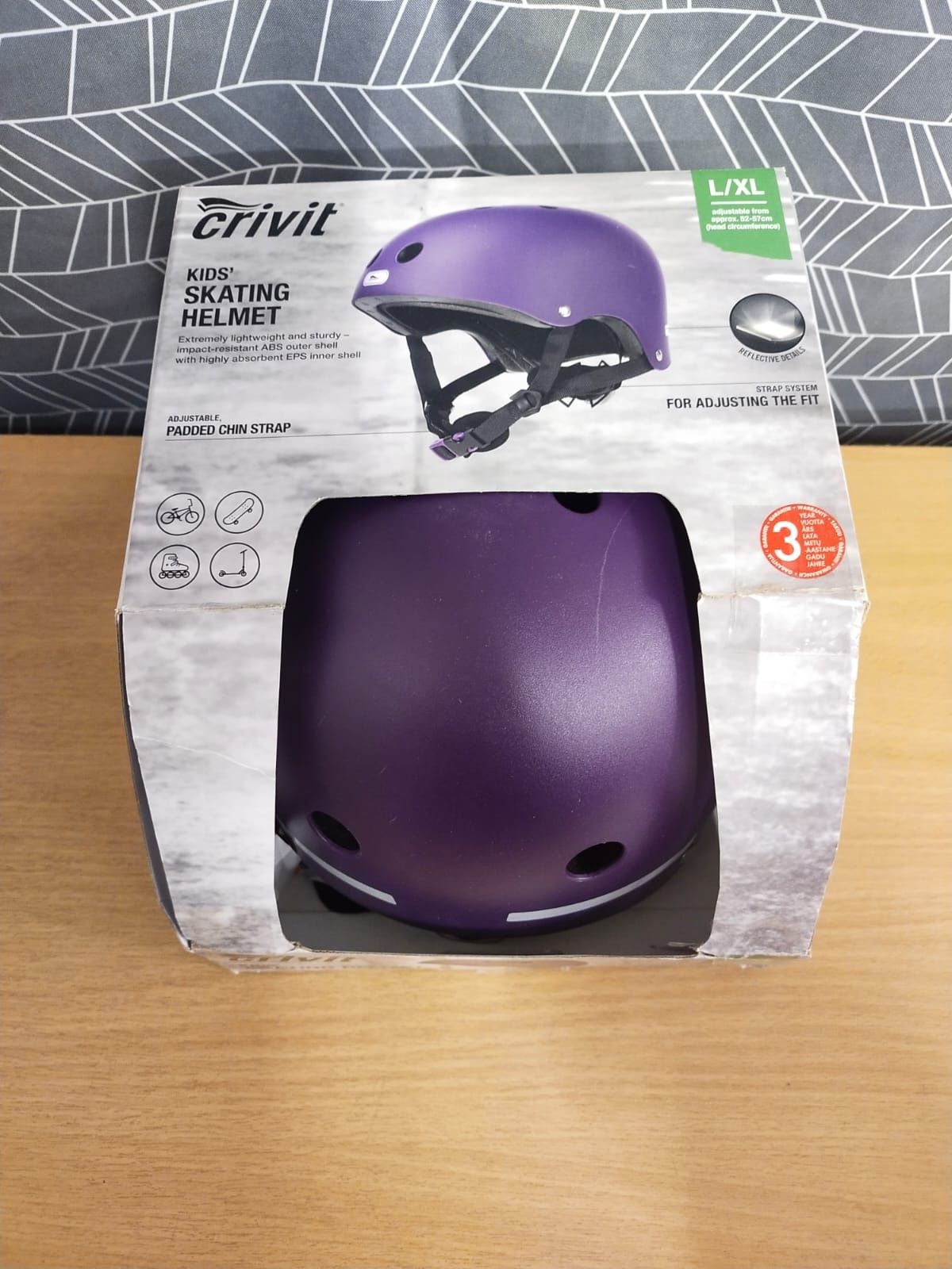 Kask dziecięcy L/XL Crivit 52-57 cm