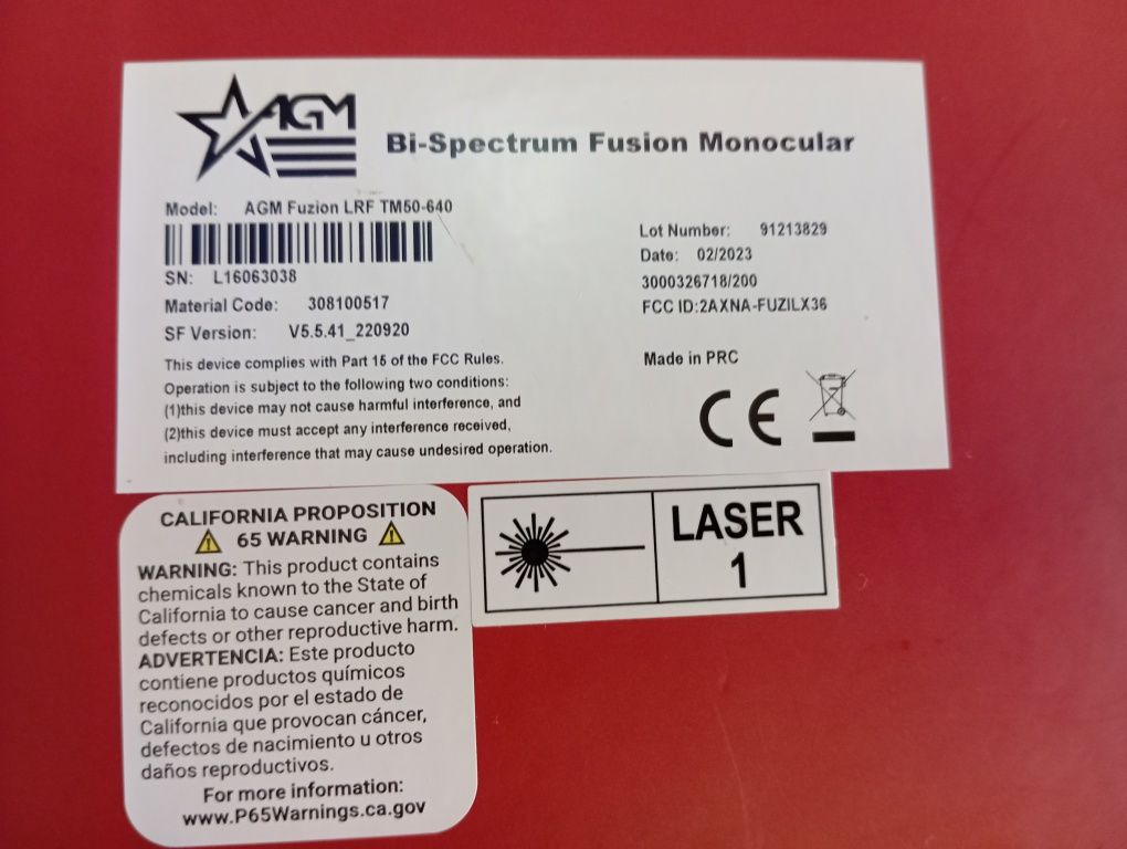 Тепловізійний монокуляр AGM Fusion LRF TM50-640