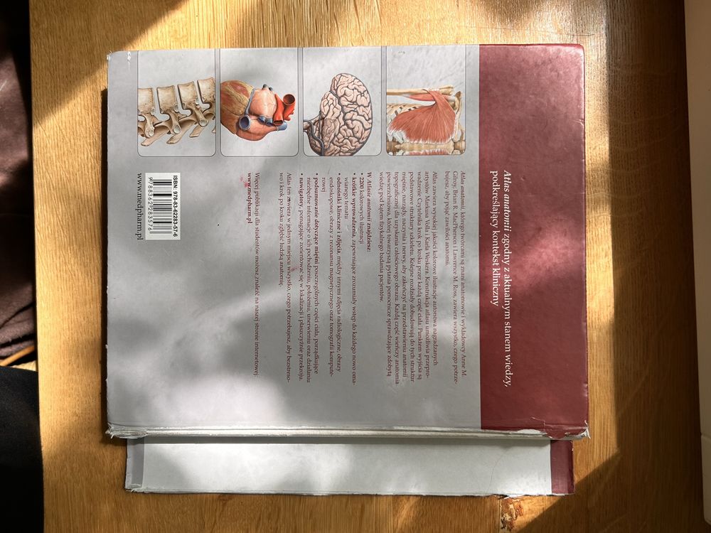 Atlas anatomii Gilroy, atlas do kolorowania Netter i fiszki