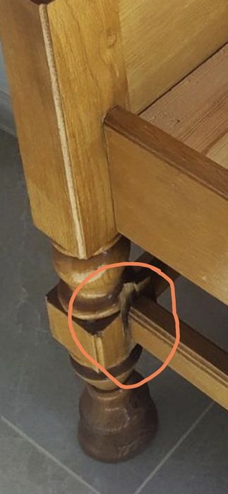 Ліжко дубове 190 на 160