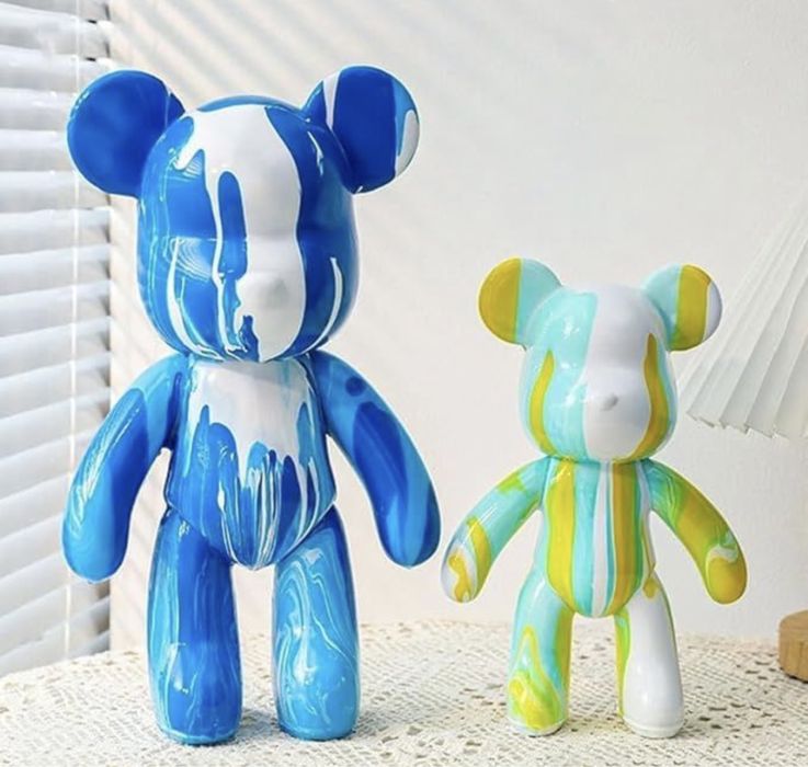 Флюїдний ведмедик 23см bearbrick флюидный мишка творчество DIY краски