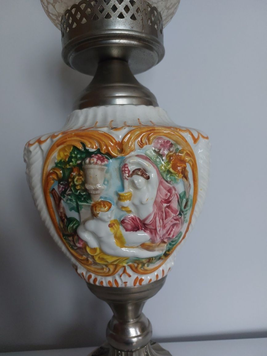 Lampa secesyjna porcelana