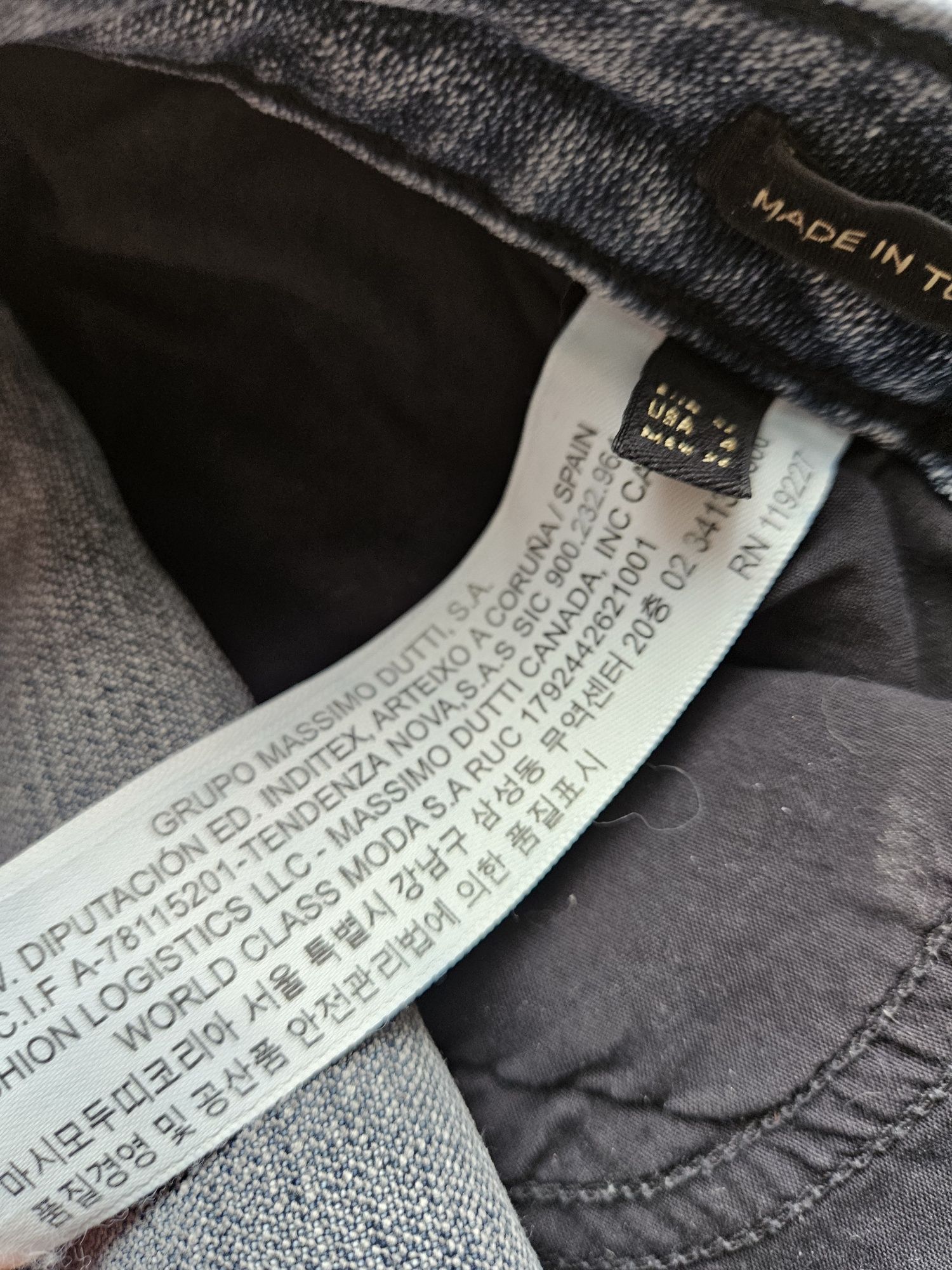 Massimo Dutti – jasne jeansy damskie  slim fit z bawełny, rozmiar S
