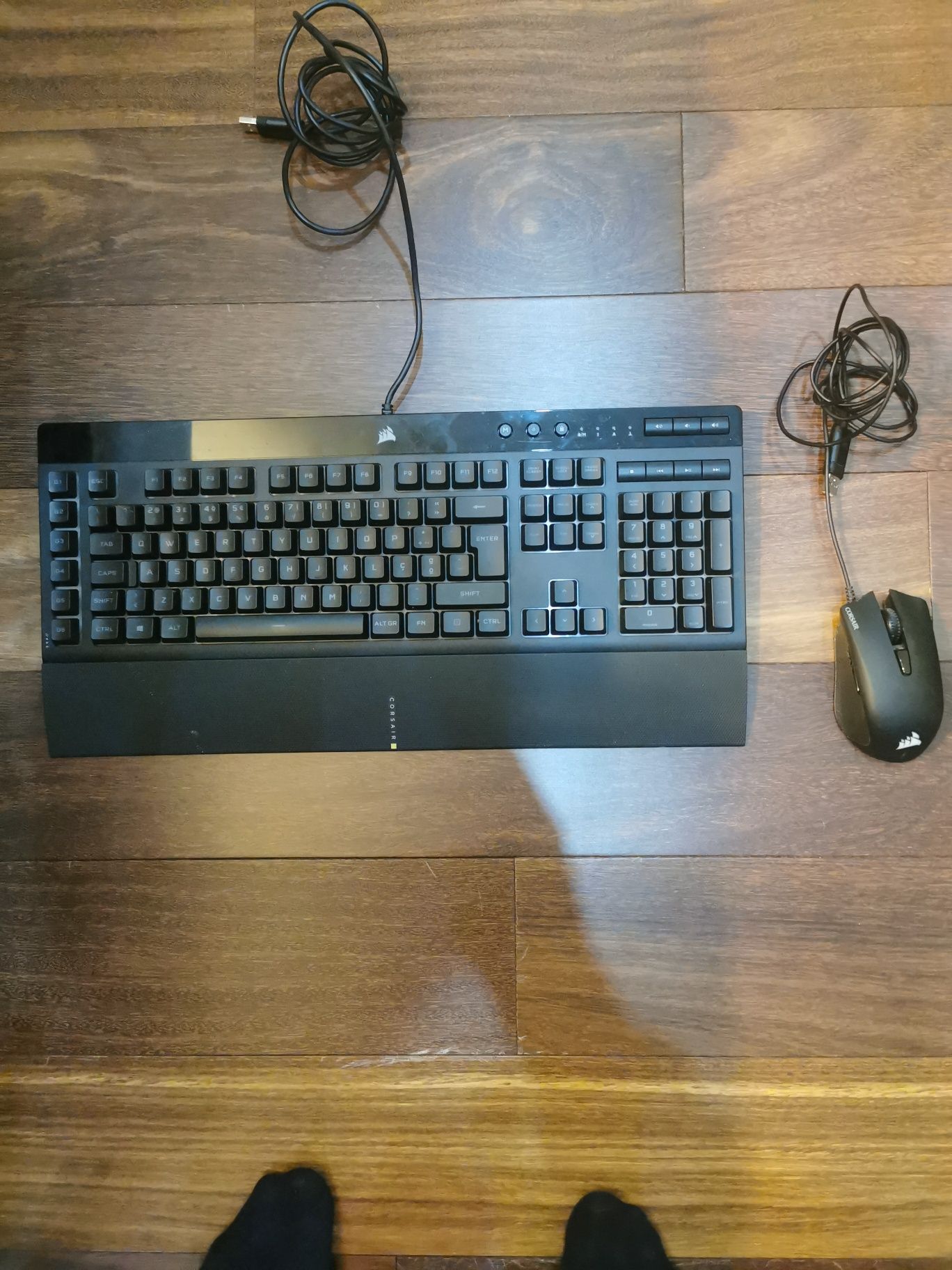 Teclado Corsair K 55 + Rato