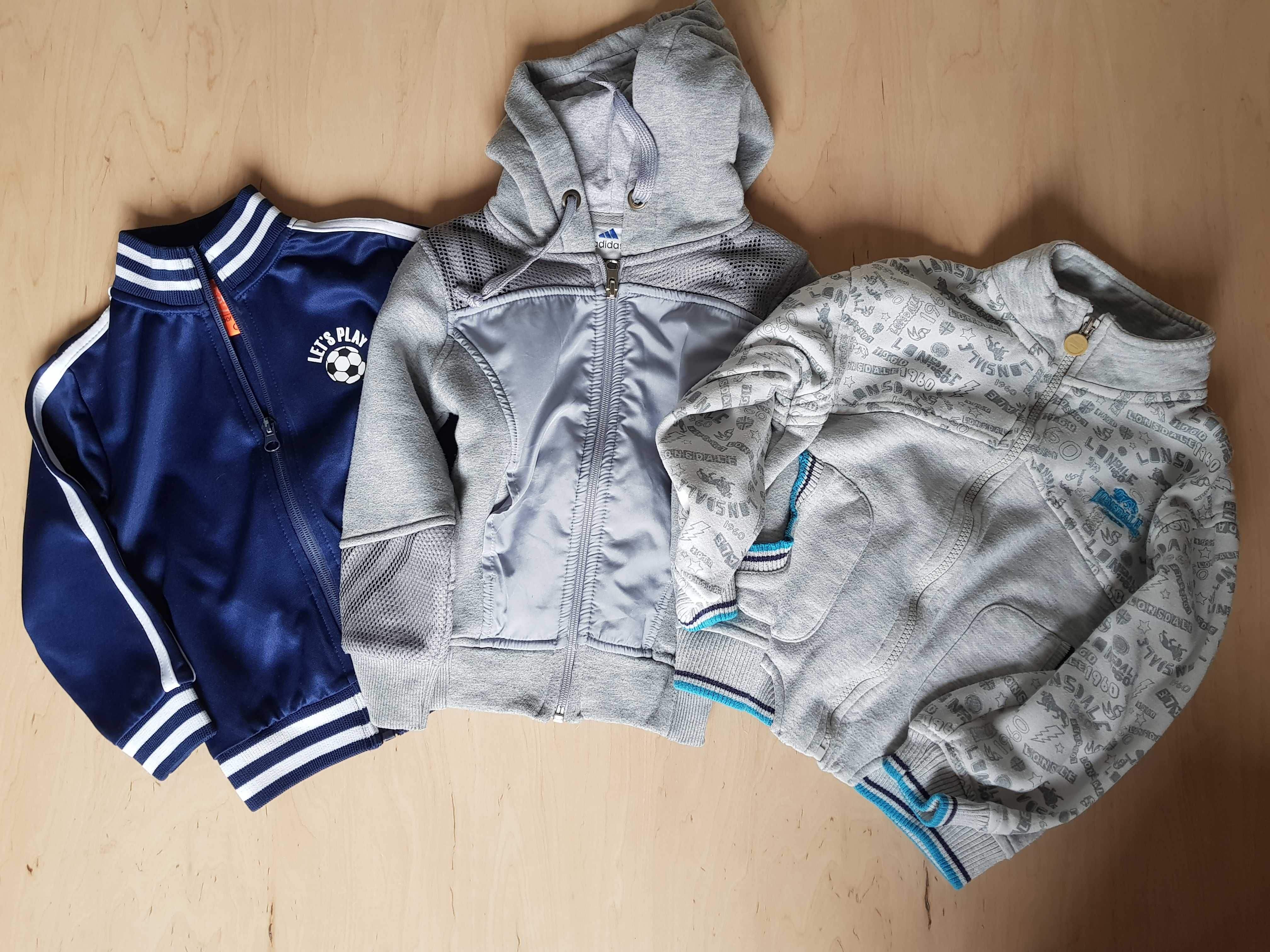 Rozpinane bluzy na zamek 92 i 104 Cool Club Adidas Lonsdale