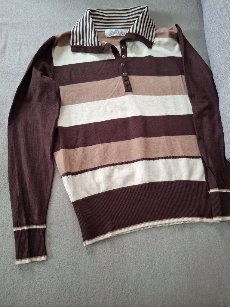 Sweterek w paski r 38