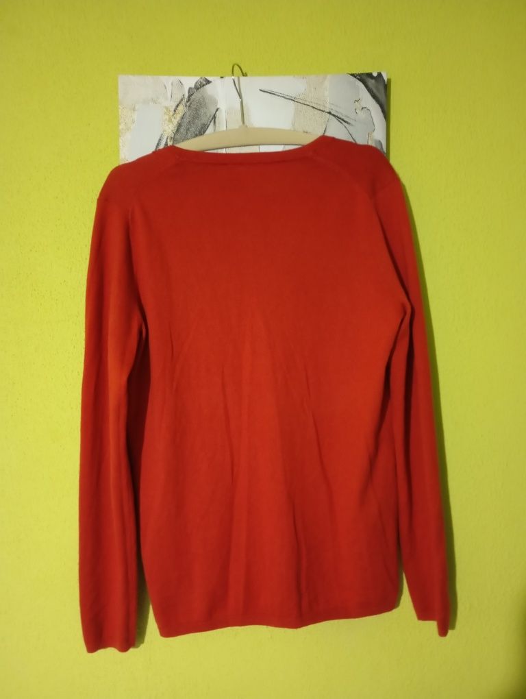 Sweter damski Tommy Hilfiger XL dekolt, z welną