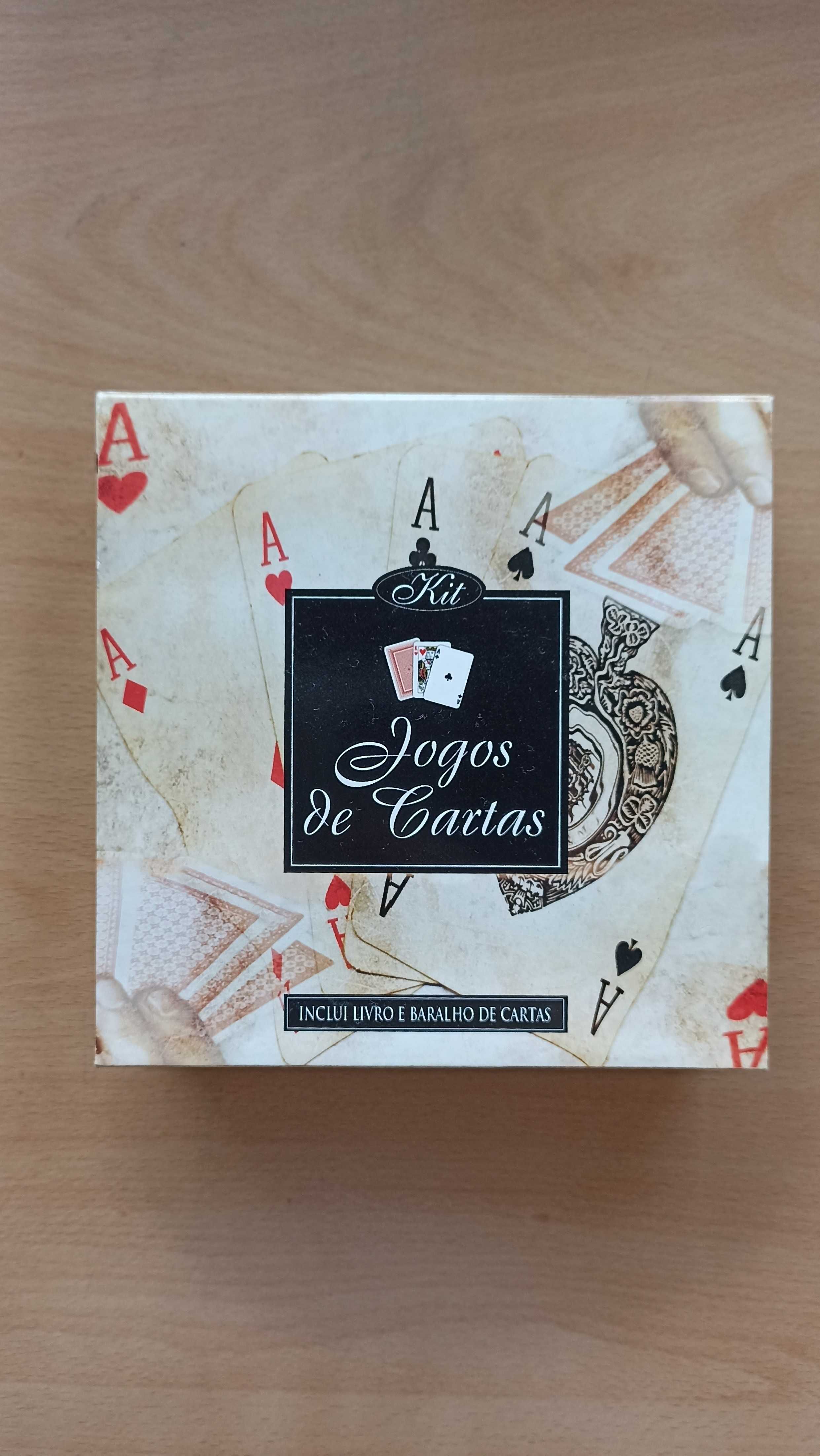 Kit de jogo de cartas: inclui baralho de cartas e livro explicativo