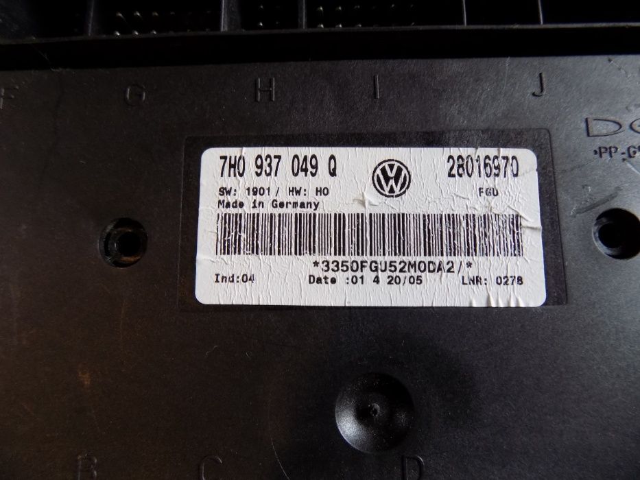 Блок комфорту  Volkswagen t5 с 2003г 7H0937049 запчасти разборка