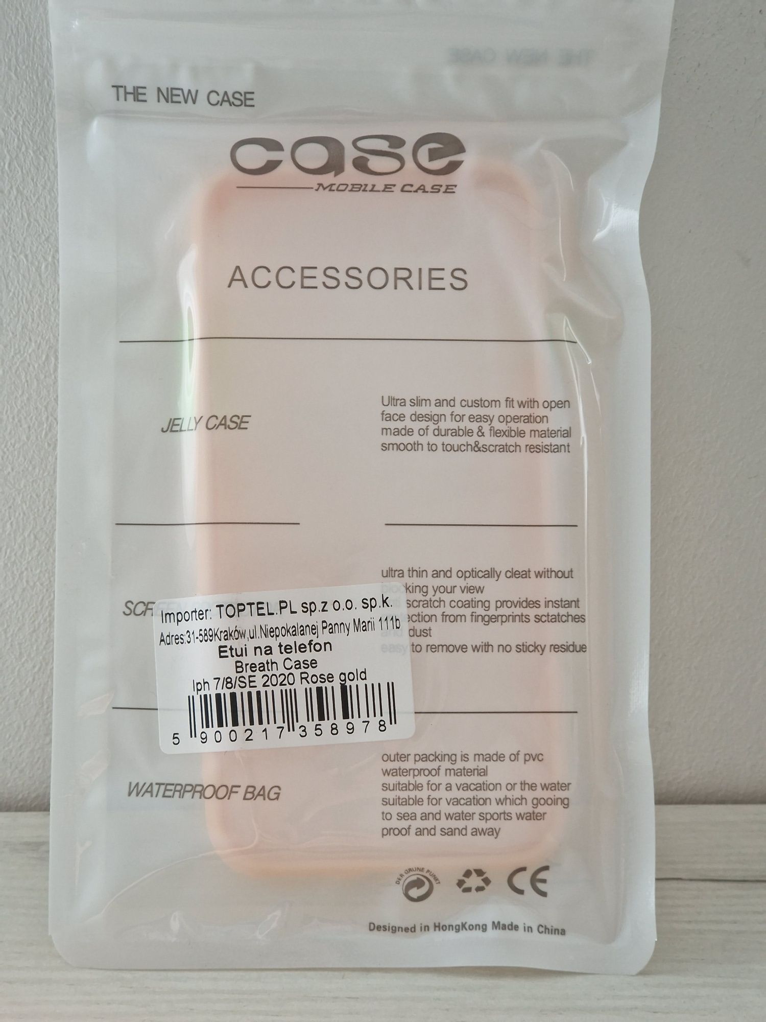 Breath Case do Iphone 7/8/SE 2020/SE 2022 Złoty Róż