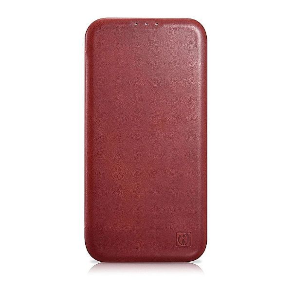 iCarer Ce Oil Wax Premium Leather Folio Case skórzane etui iPhone 14 P