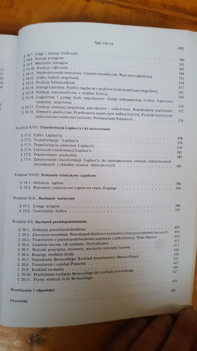 Analiza matematyczna w zadaniach matematyka Krysicki Włodarski studia
