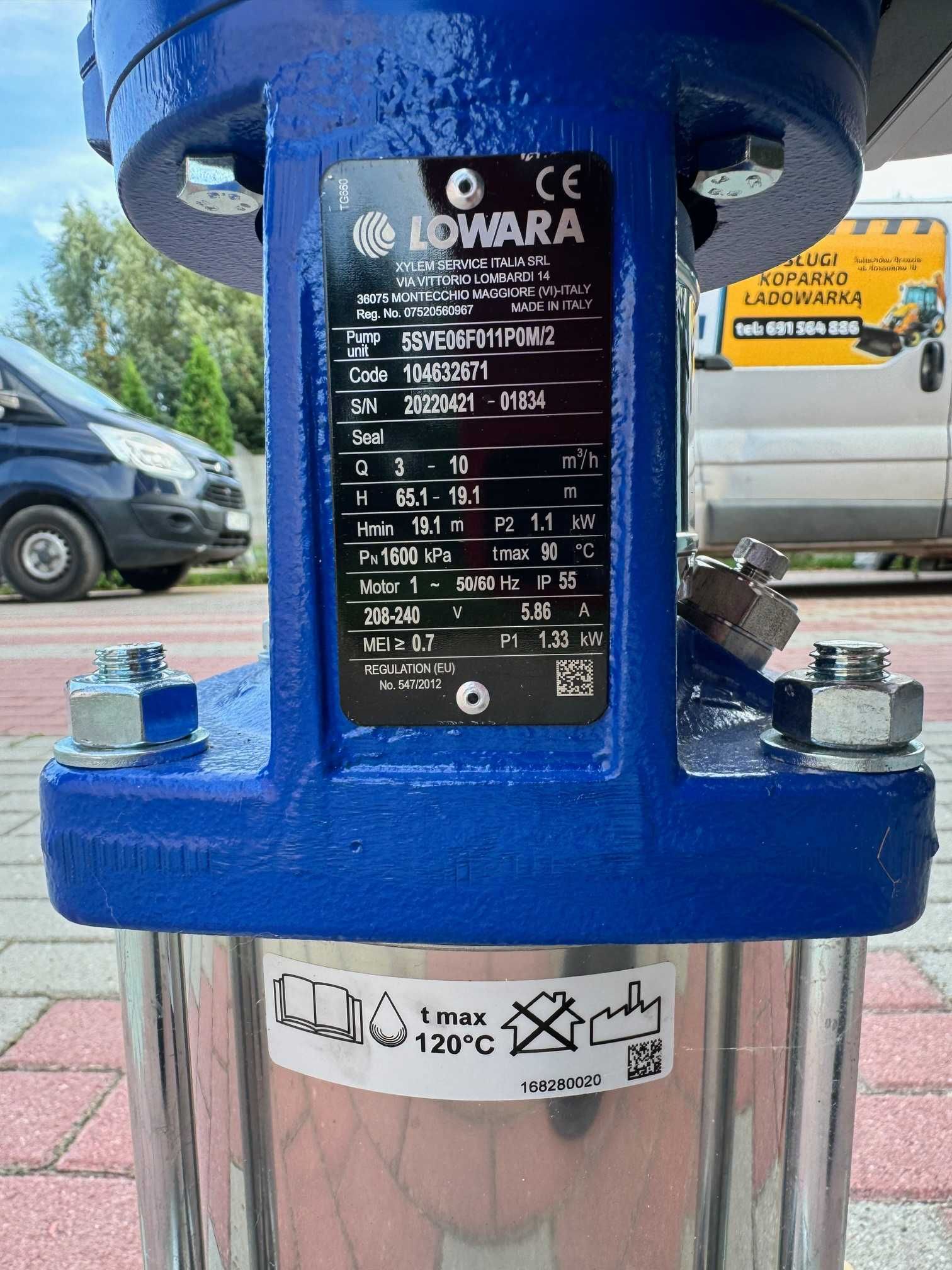 Pompa cisnieniowa Nowa LOWARA Model 5SVE06F011P0M/2
