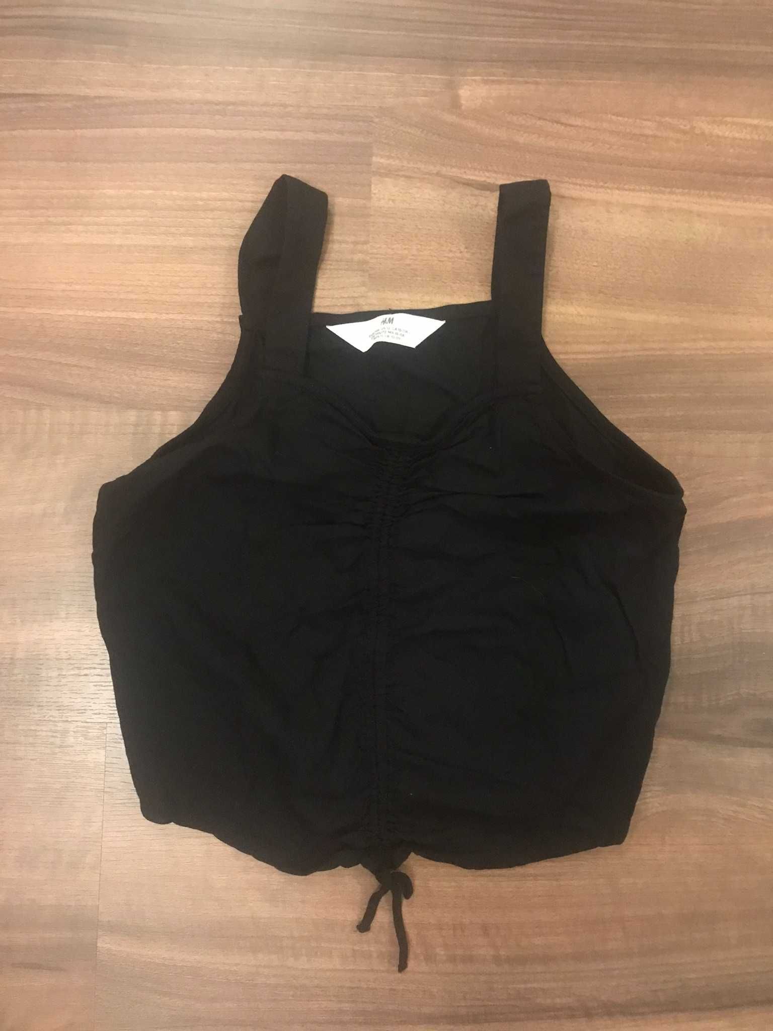 czarna bluzeczka, top H&M r. 146