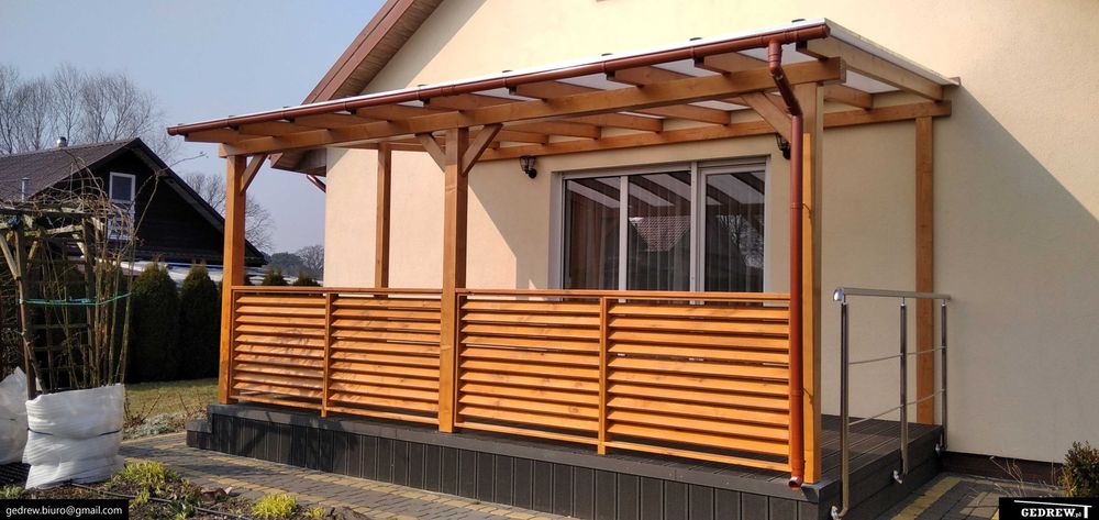 zadaszenia tarasu zadaszenie pergola patio wiata poliwęglan 6,3x4m
