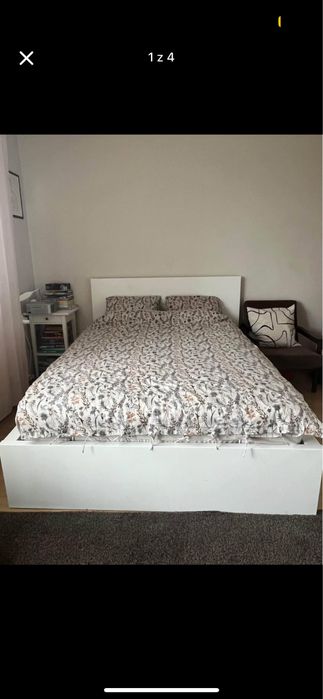 Łóżko ikea malm 140x200 z pojemnikiem