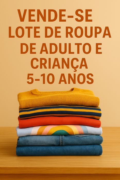 Lote de roupa criança e adulto bastantes kg