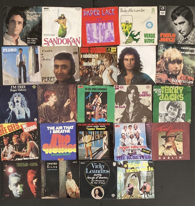 Singles em vinil. Ver descrição.