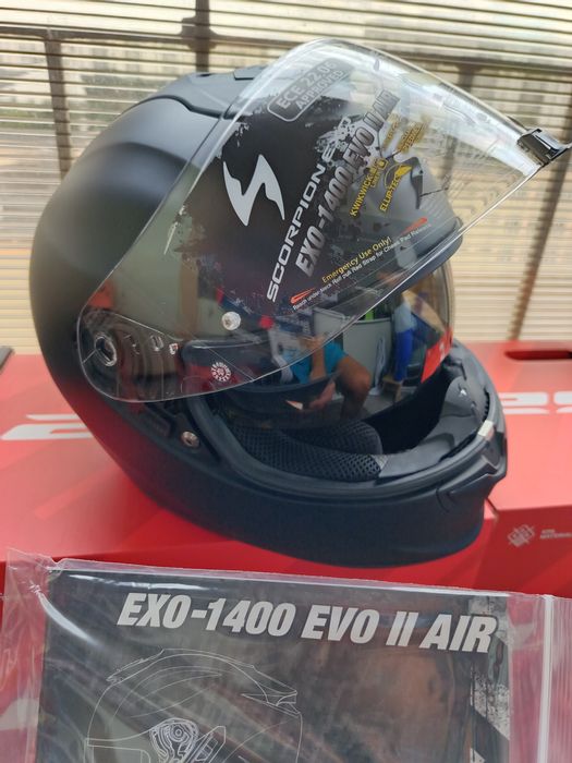 Kask motocyklowy Scorpion EXO-1400 EVO II AIR MATT BLACK SOLID. L