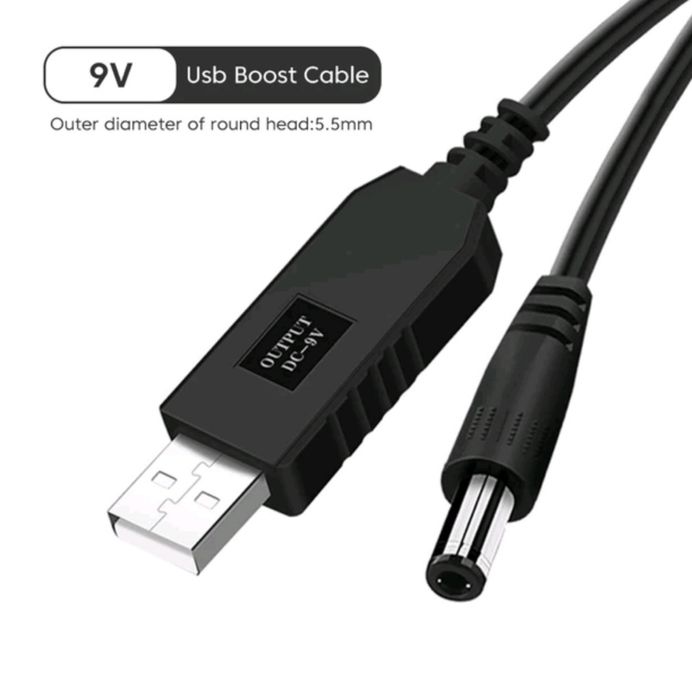 Кабель живлення роутера від повербанку 9 вольт