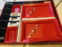 Zestaw do serwowania sushi, dwa komplety
