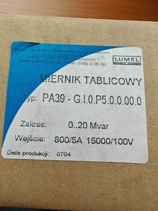 Miernik tablicowy przetwornikowy mocy Lumel PA39