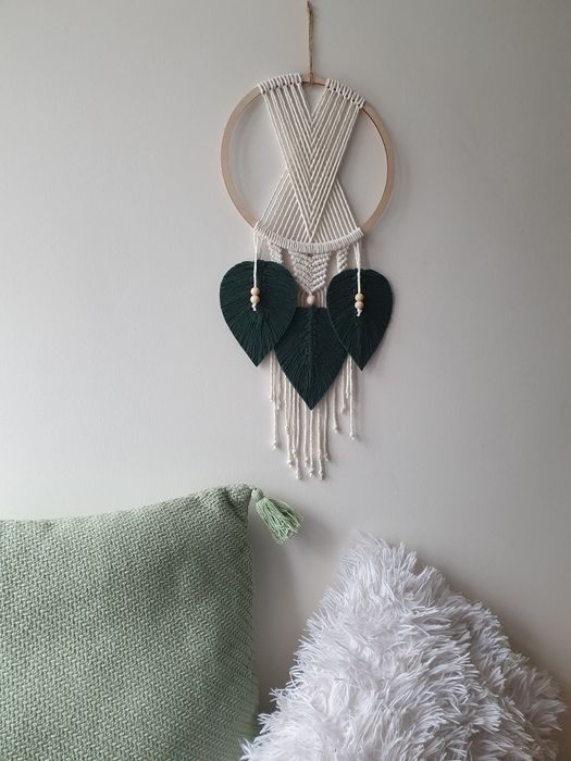 Łapacz snów makrama boho liście