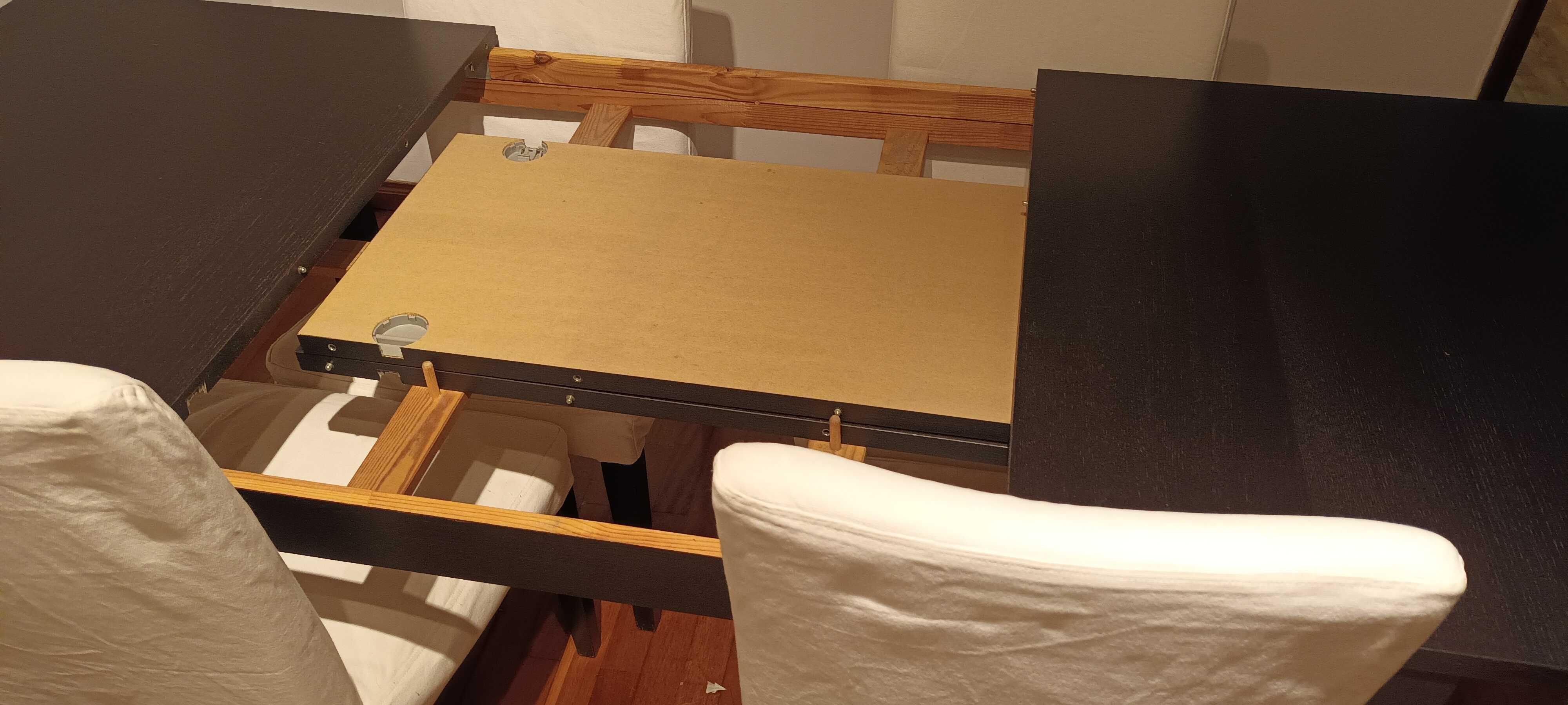 Mesa extensível com 4 cadeiras ikea