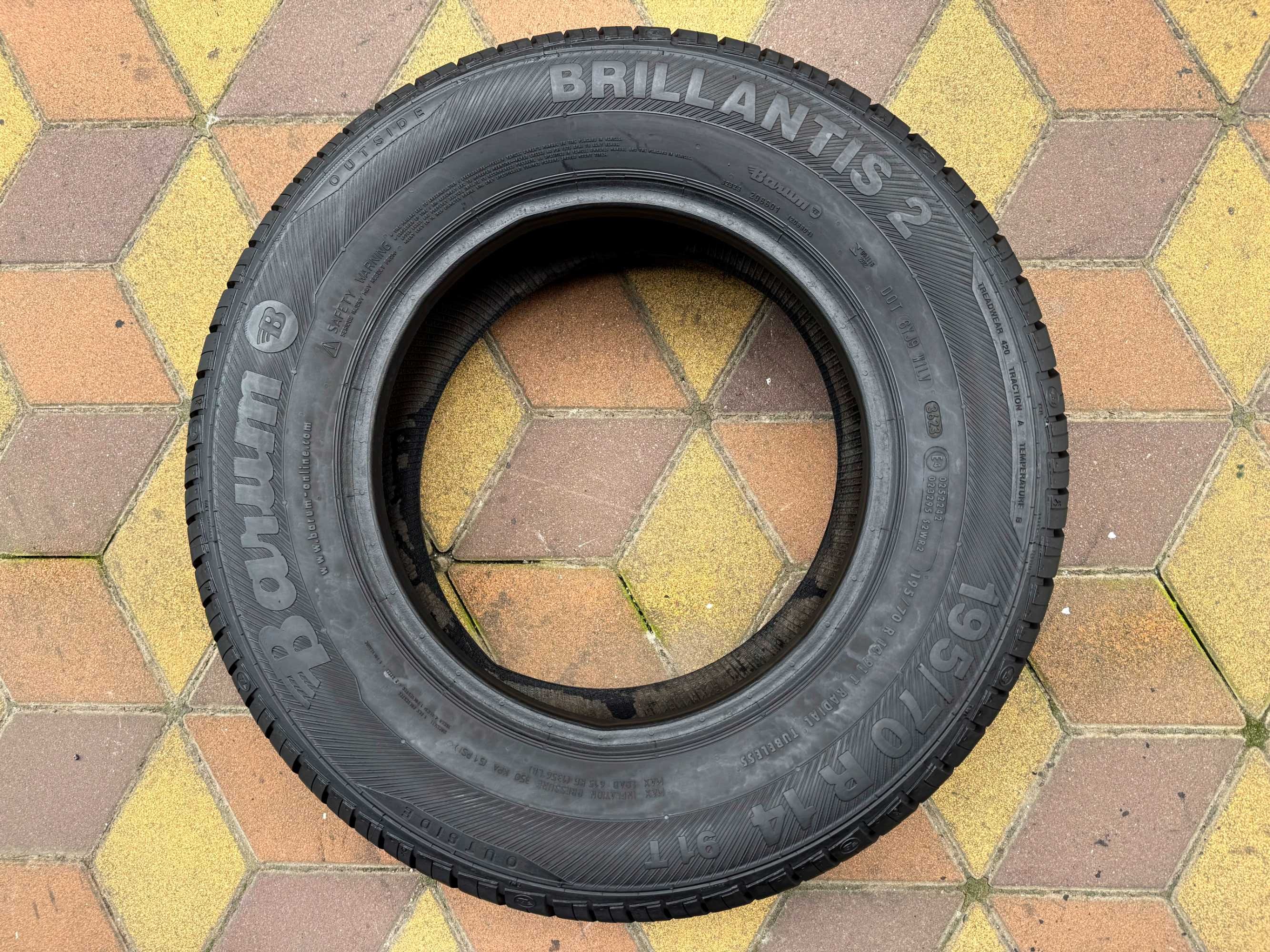195/70 R14 Barum Brillantis 2. Шини літні 4 шт.