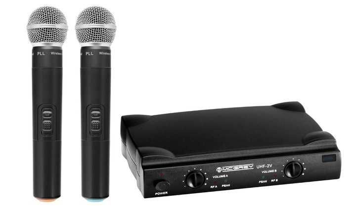 Podwójny mikrofon radiowy McGrey UHF-2V