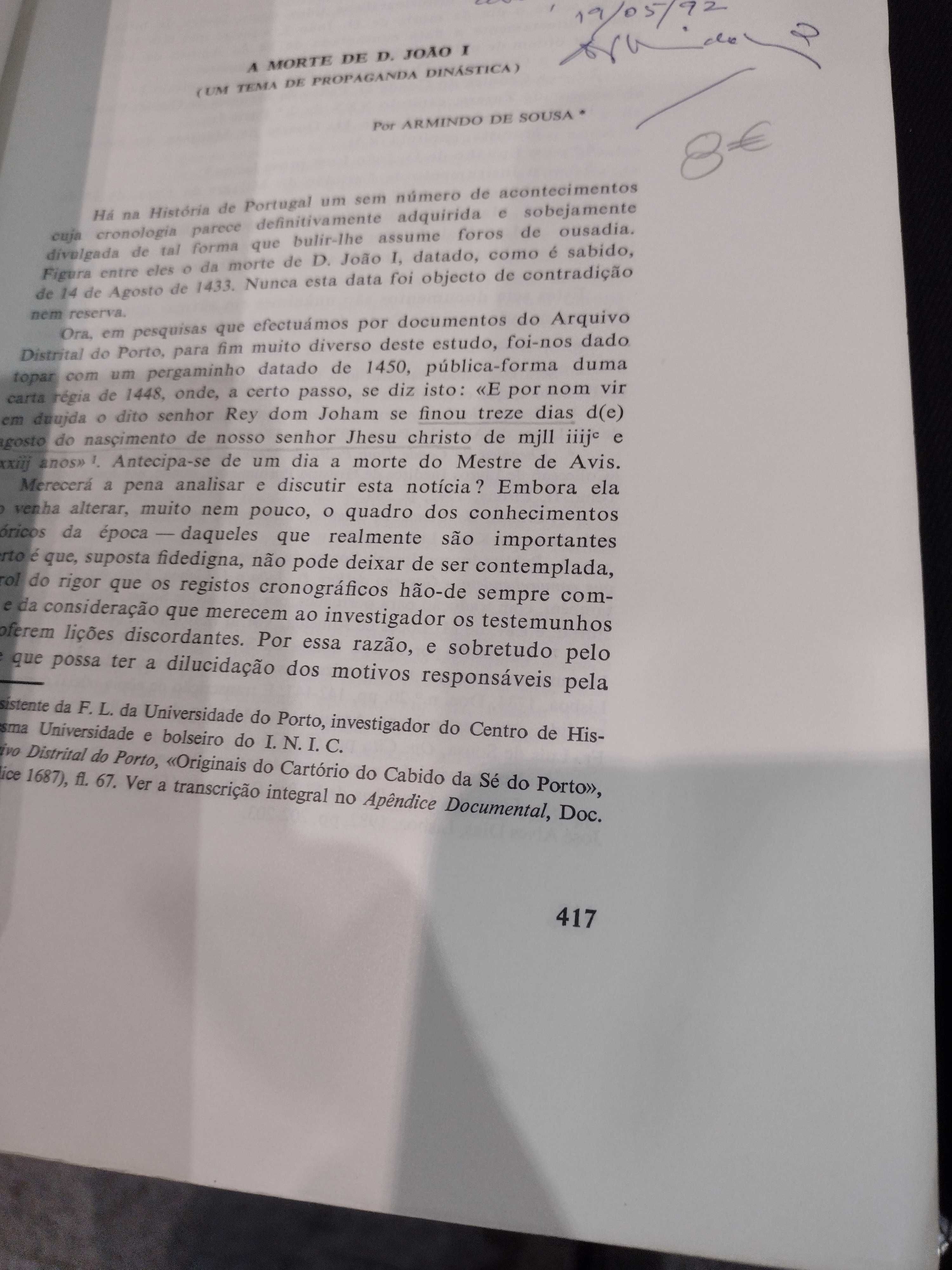 A Morte de D. João I - Armindo de Sousa