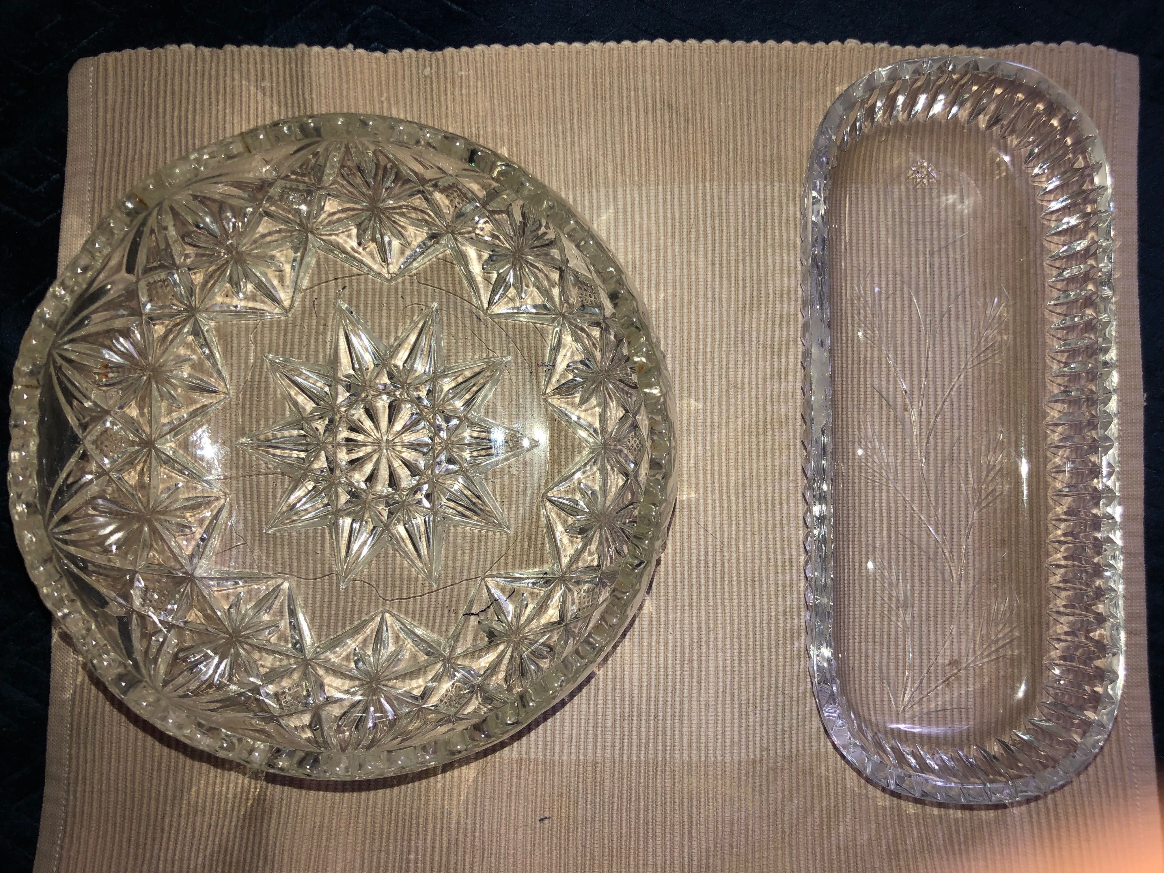 Krysztal misa 19 cm i owalny 24/10 cm