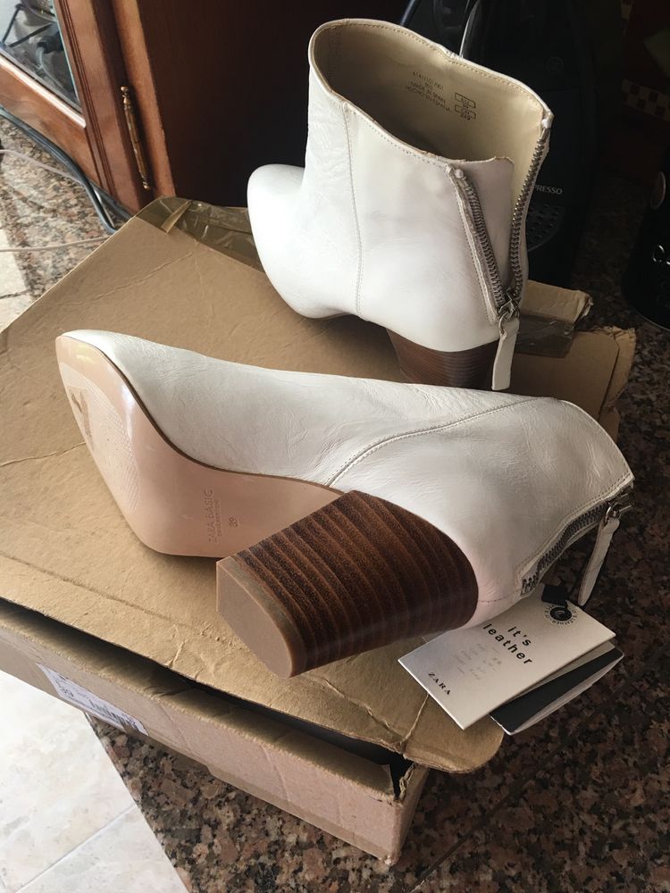 Botas zara brancas 39