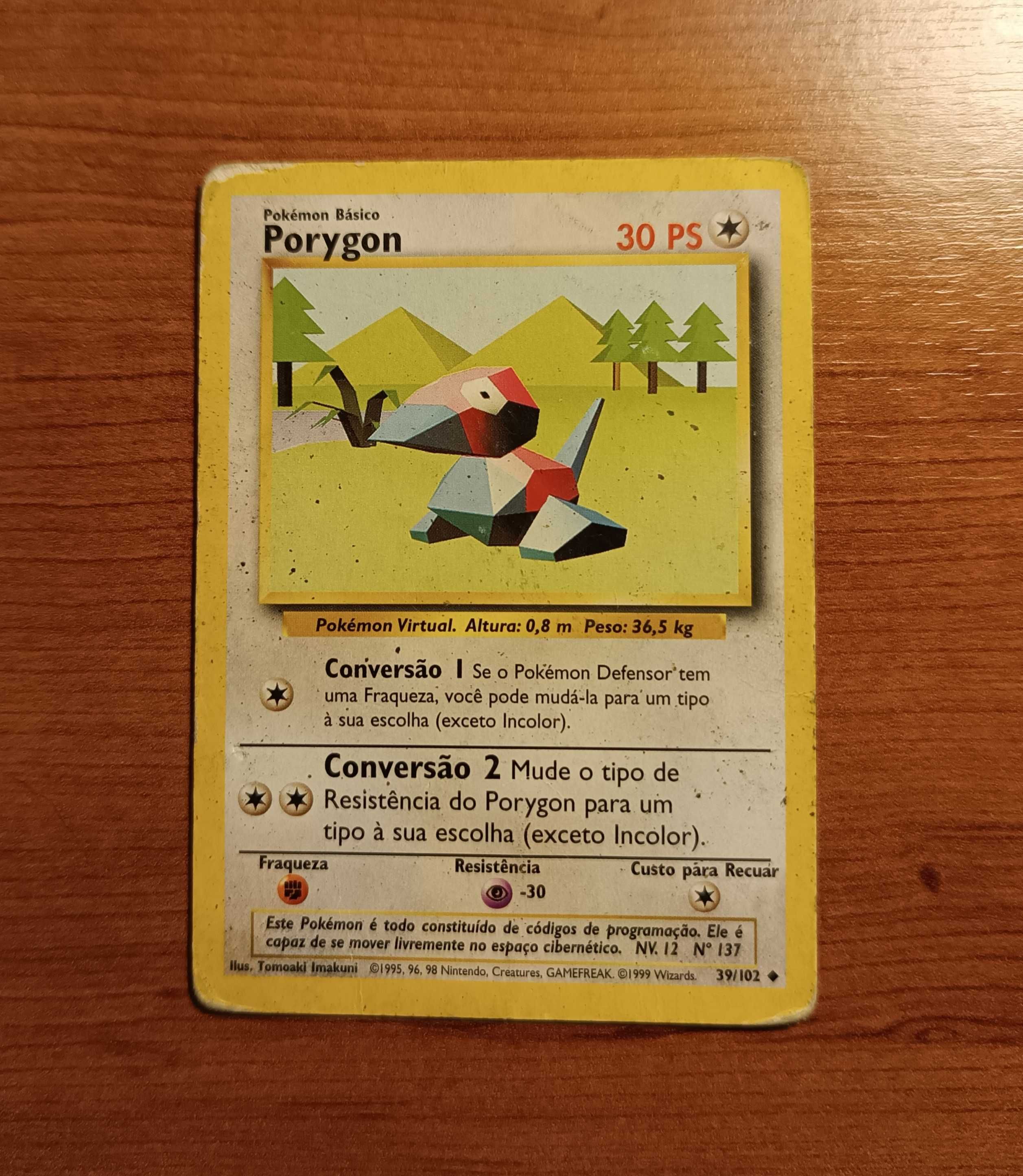 Porygon 39/102 Uncommon Base Set Pokemon 1995,96,98