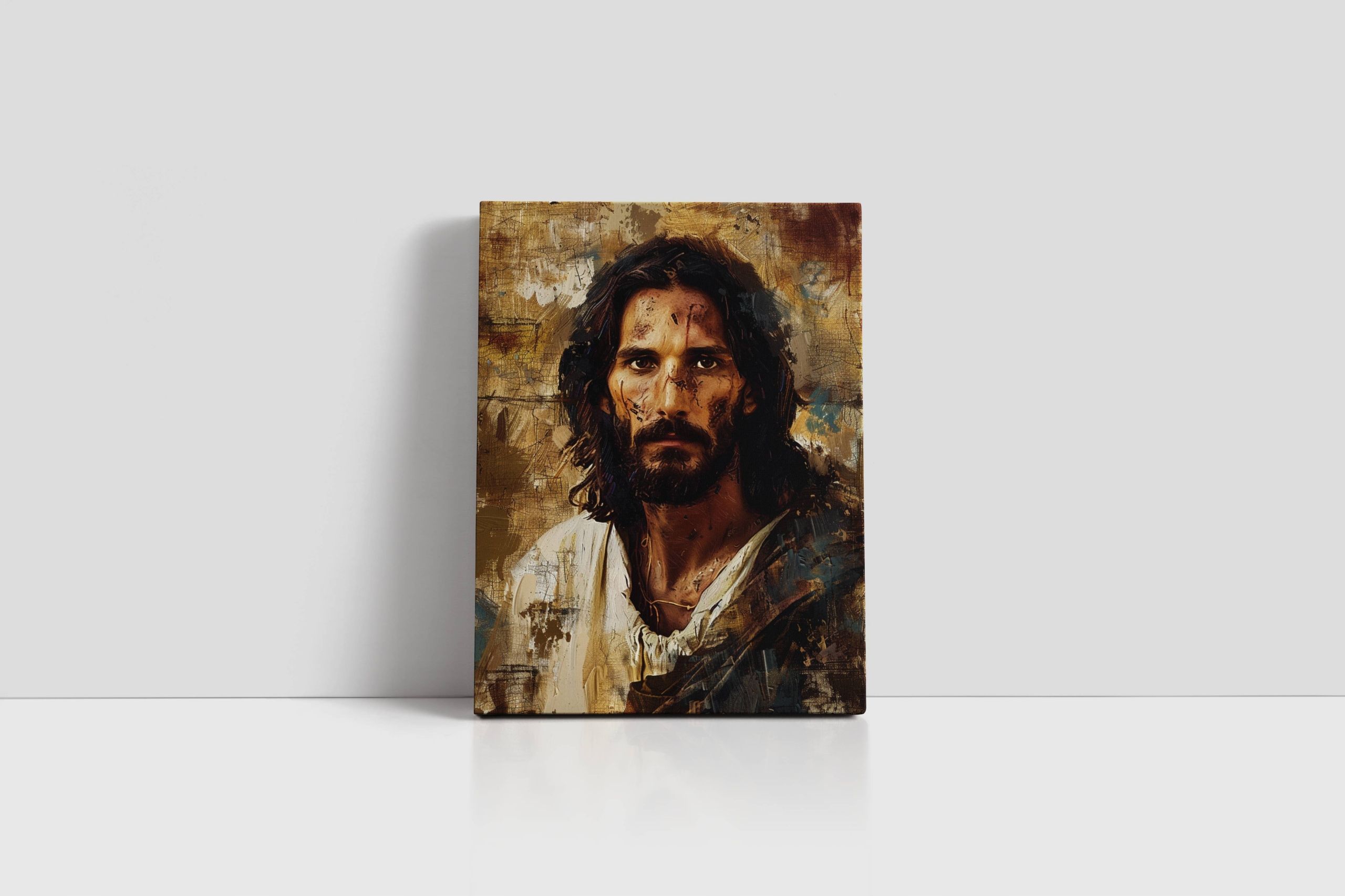 Nowoczesna Ikona Jezusa Chrystusa na płótnie  30x40 cm