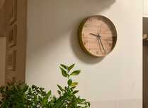 Nowoczesny Cichy Zegar Ścienny Drewno 25 Cm Minimalistyczny
