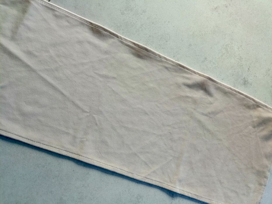 4 szt. Zasłony i 3 bieżniki, gruby welur premium, eurofirany, j. Beż