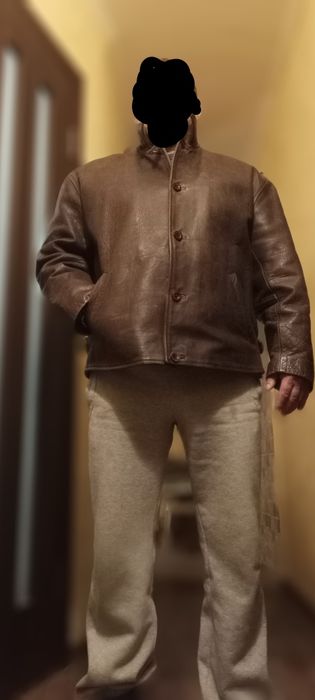 Винтажная куртка -кожа