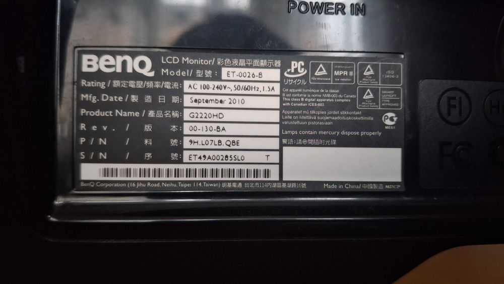 Benq G2220HD 75hz